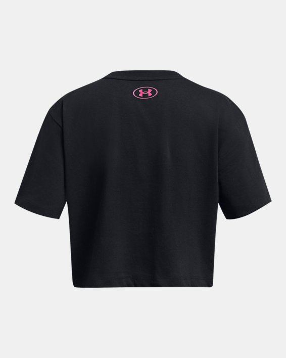 Girls' Project Rock Campus Crop T-Shirt, Black, pdpMainDesktop image number 1